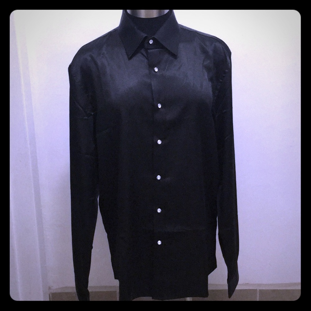 Punk Trash Royalty Black satin button down…